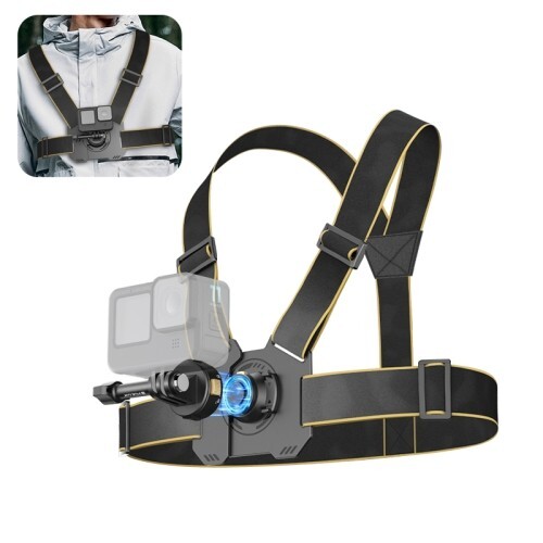 Quick-Release Magnetic Chest Harness Compatible with GoPro HERO 10-13 SJCAM DJI Action Cameras-image