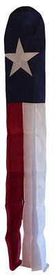 WINDSOCK Texas Flag State Lone Star NYLON EMBROIDERED TX 60'' 200D