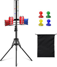 Cornhole Scoreboard with Drink Holder, Height Adjustable Foldable Cornhole Score