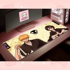 Bleach Ichigo Rukia Mouse Pad Anime Desk Mat Soul Reaper Gaming Mousepad Large
