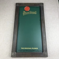 Vintage Pilsner Urquell Bar Chalkboard Sign 27x15 Framed Beer Pub Mirror 2005