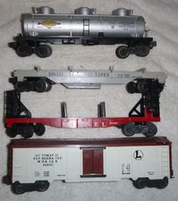 Lionel postwar cars - bar end trucks 3662 6467 3361 6415