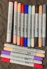 16 Copic Ciaos and one Copic Sketch alcohol markers