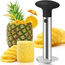 Premium Pineapple Corer and Slicer Tool - Sharp Pineapple Cutter with Serrated