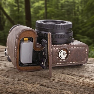 For Nikon Z50-2 Camera Dock Protective Case Leather base bag cover shell black