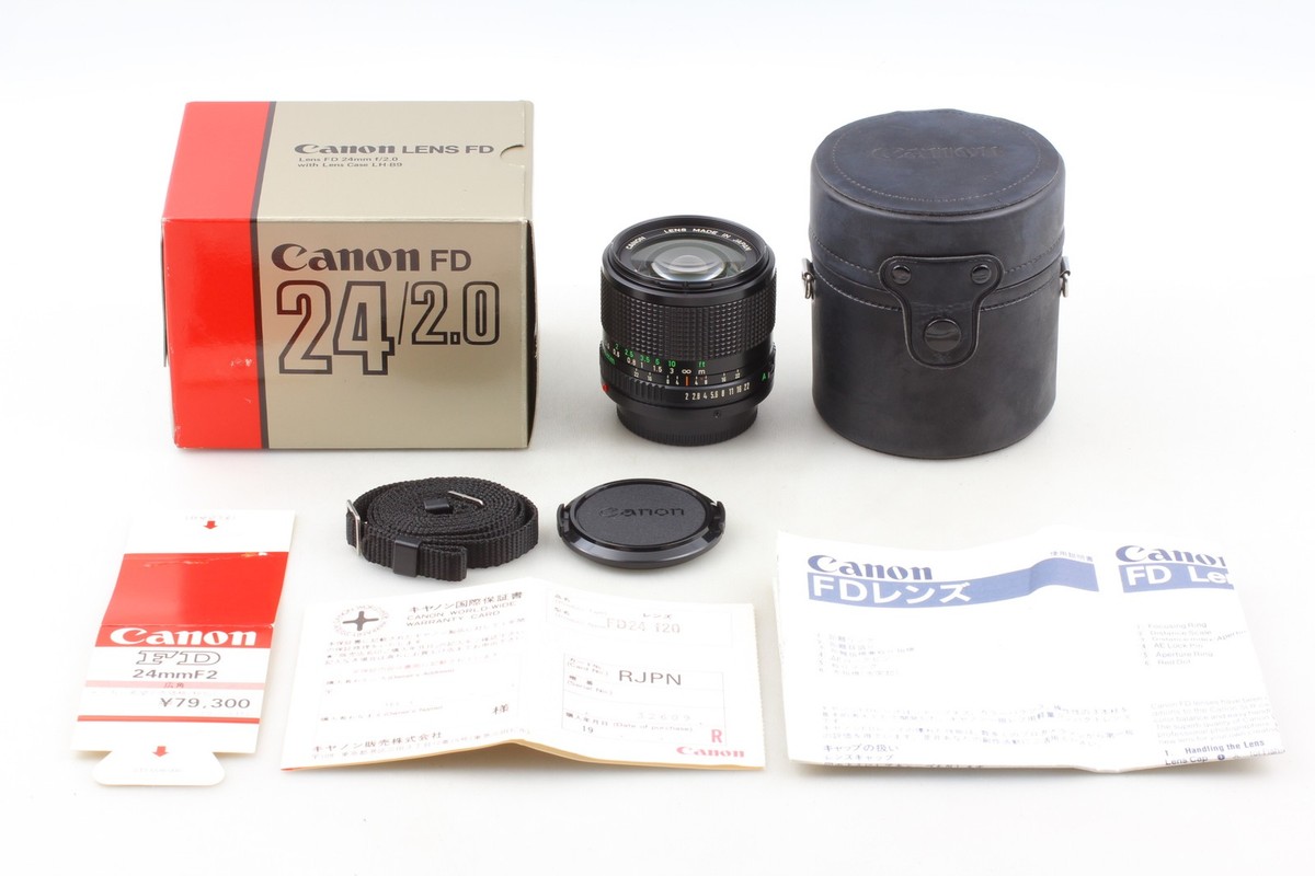 Canon FD 24mm f/2 レンズ Unused in Box】 Canon New FD 24mm f/2 Wide Angle Lens NFD for Film