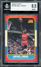 Michael Jordan Rokie Card 1986-87 Fleer #57 BGS 8.5