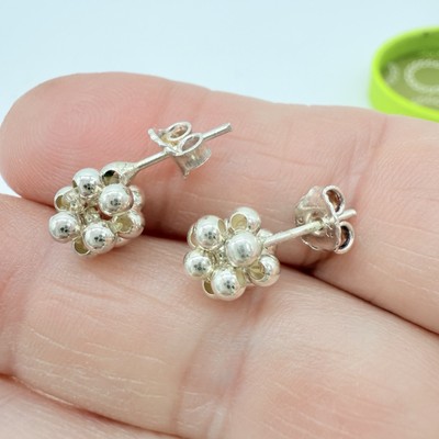 Kleine Bubble Kugel Ohrstecker 925 Sterling Silber Schmuck Damen Geschenk