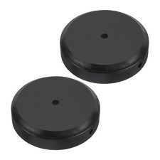 2pcs 5.25"x1.2" Wooden Lamp Base Wooden Base Wood Desk Lamp Display Stand Black