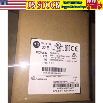 NEW Allen-Bradley 22B-D017N104 PowerFlex 40 7.5kW 10 HP AC Drive US Free Tax