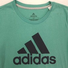 Adidas Casual Crew Neck Short Sleeve Graphic T Shirt Mens Size Small S Green