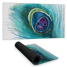 Begin Home Decor C1DM1531XO51OJ 16 x 32 in. Blue Bohemian Bird Desk Mat - Pea...