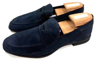 Wolf & Shepherd Mens Monaco Italian Suede Penny Loafers Size  display picture 3