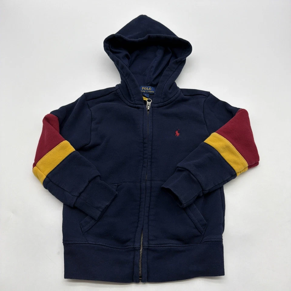 Polo Ralph Lauren Hoodie Pullover Kleinkind 5M Full Zip Logo bestickt.#39034