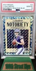 2024 Panini Mosaic J.J. McCarthy Notoriety Reactive Blue PSA 10 50/99 No. 21 RC