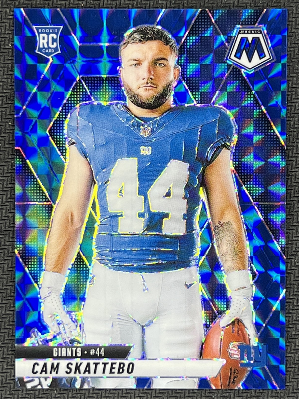 2025 Mosaic Variation Blue Mosaic #271 Cam Skattebo RC Rookie Giants 30/99