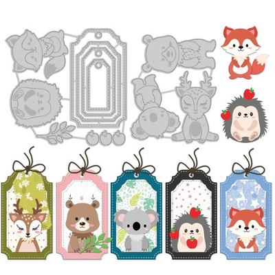 #ad Animal Tag Die Cut for Card Making Frame Metal Cutting Die Bookmarks Tag Cutt... $14.02