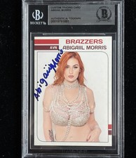 Abigaiil Morris Signed Custom Trading Card BAS Beckett COA Autograph