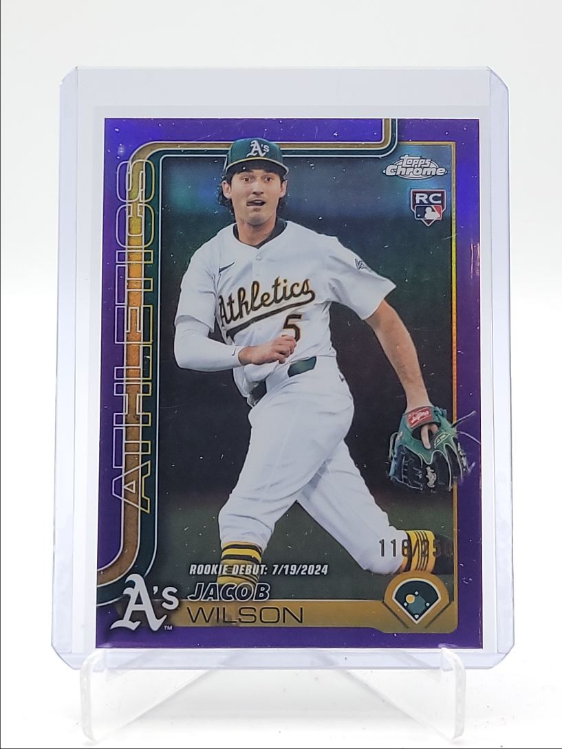 JACOB WILSON 2025 TOPPS CHROME UPDATE ROOKIE DEBUT PURPLE RC /250 Q4450