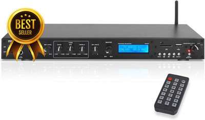 Rack Mount Studio Preamp Audio Receiver System Bluetooth FM Radio USB SD Card Re