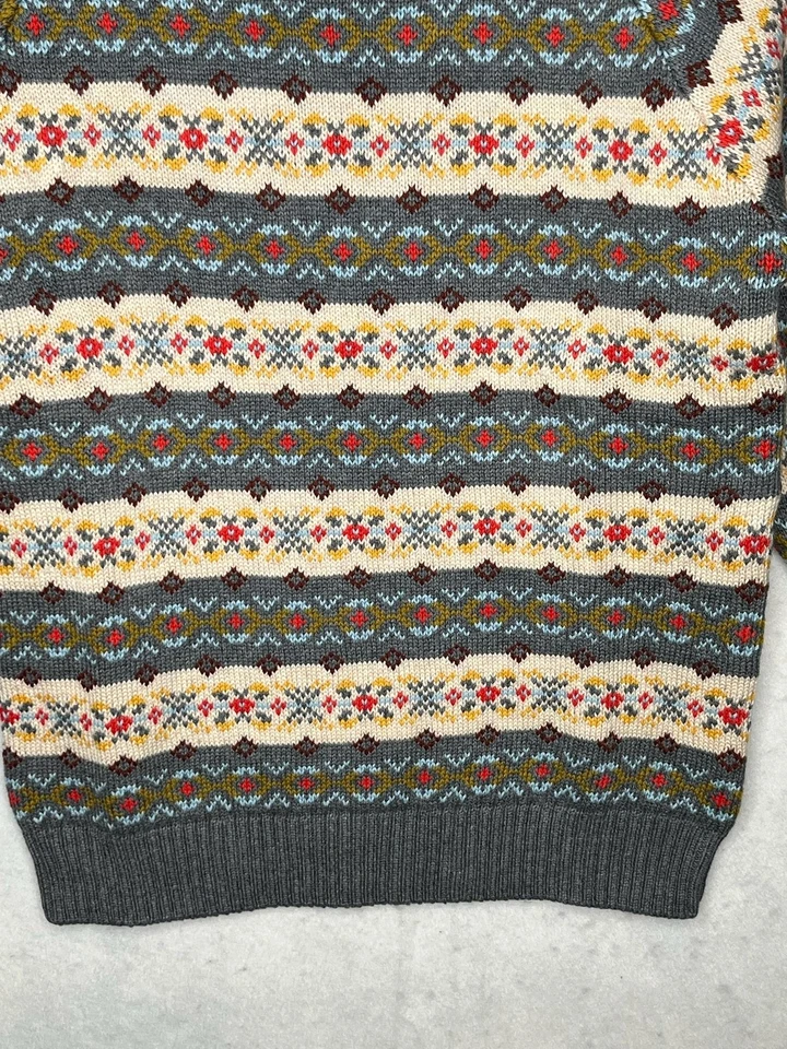 Suéter Hanna Andersson Niñas 6-7 Gris Vacaciones Navidad 100% Algodón Tejido Foto 4 de 4