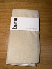 Bar III Men's Beach Solid Pocket Square, Brown, NWT