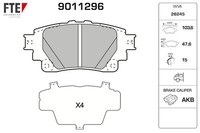 FTE Bremsbelagsatz Scheibenbremse 9011296 FüR Toyota Yaris Cross Corolla MXPB10
