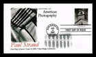 DR JIM STAMPS US COVER PAUL STRAND MASTERS OF PHOTOGRAPHY FIRST DAY ISSUE
