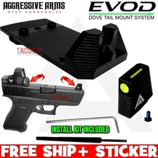 AGGRESSIVE ARMS EVOD DOVE MOUNT SYSTEM for GLOCK RMSc Slide Sight OPTICS Adapter