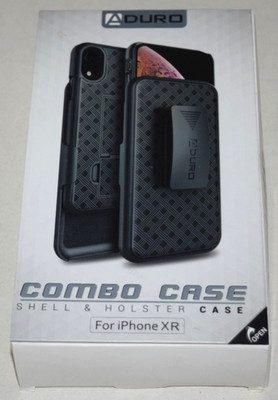 Aduro Combo Case & Holster for iPhone XR, Slim Shell & Swivel Belt Clip Holster