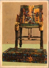 King Tutankhamun Egyptian Throne and Footstool Continental Postcard C032