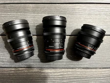 Rokinon Cine DS T1.5 Cine Lens Kit for Canon EF 24mm, 35mm, 85mm