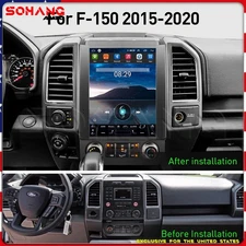 12.1" Car Radio Stereo Android GPS CarPlay For Ford F150 F250 F350 Tesla Style