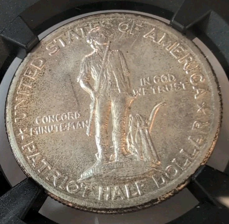 Vault Box 1925 Lexington - Concord Commemorative Half Dollar NGC MS 65  - Image 4 of 4