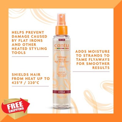 Cantu Thermal Shield Heat Protectant Shea Butter 5.1 oz 3 Pack