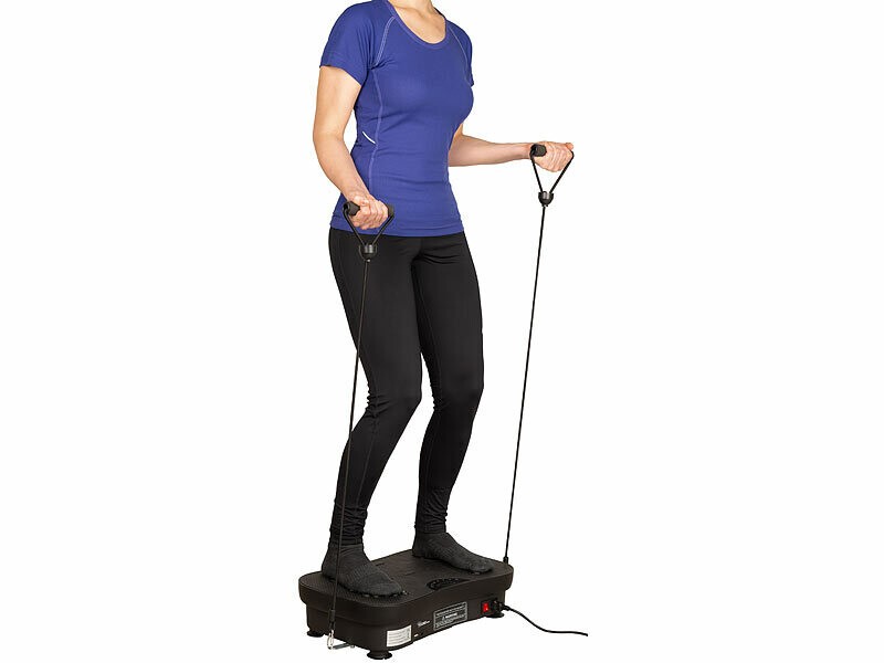 Plateforme vibrante avec haut-parleur sans fil et commande au poignet pour fitness