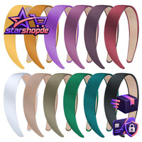 Haarreifen Satin 3Cm Breit 12 StüCk DIY StirnbäNder FüR Frauen MäDchen 12 Farben