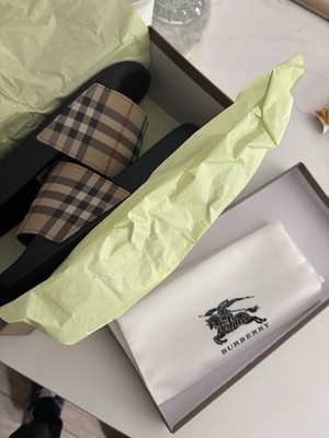 Burberry Vintage Check Slide Sandal Men's Beige EU 44/US 11 80270701