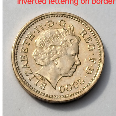 2000 UK One Pound (£1) Coin Elizabeth II Welsh Dragon Reverse