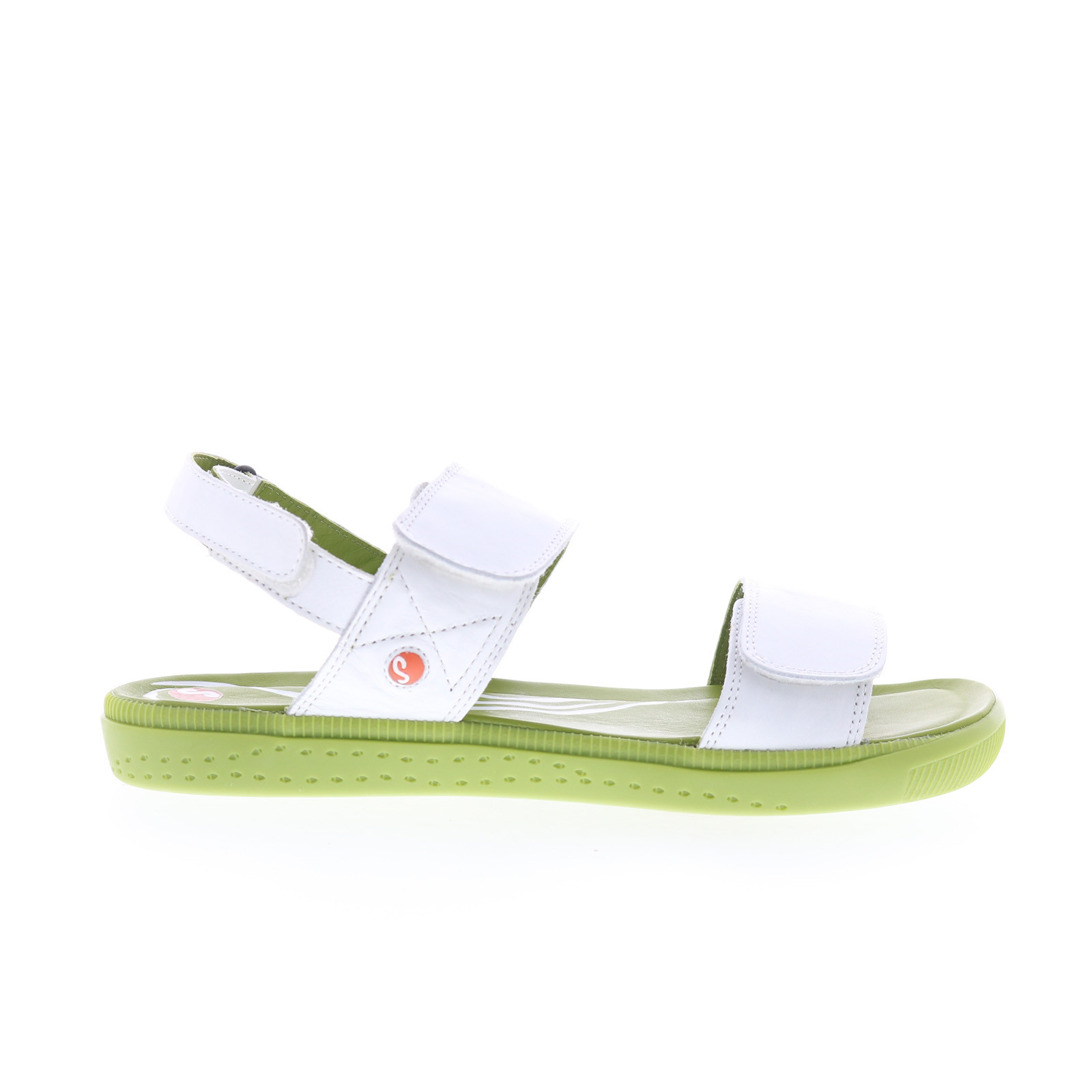 Женские босоножки Softinos Indu INDU753SOF-003 с белым кожаным ремешком, размер 41