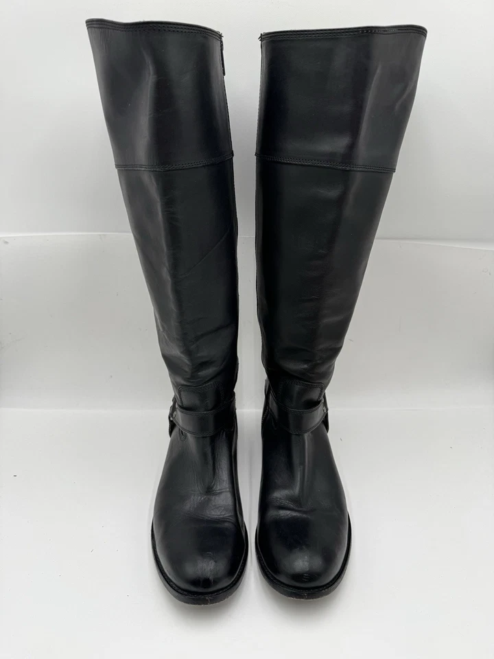 Fry Veronica Harness Tall Boots Women's Size 9.5 B Black Leather Knee High boots - Image 4 of 4