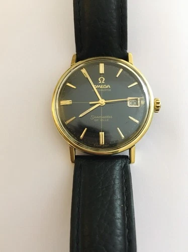 Vintage Omega Seamaster De Ville Automatic Men's Watch Rare Black Dial