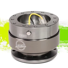 NRG CAR/UTV STEERING WHEEL QUICK RELEASE ADAPTOR GEN 2 TITANIUM RING GUN METAL