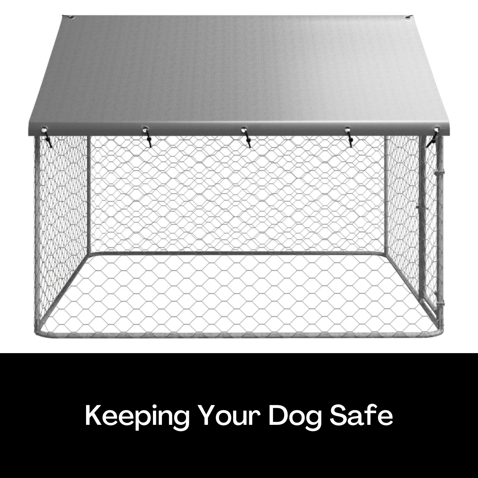 Outdoor Dog Kennel Run Cage Galvanized Steel Fencing Pet Playpen