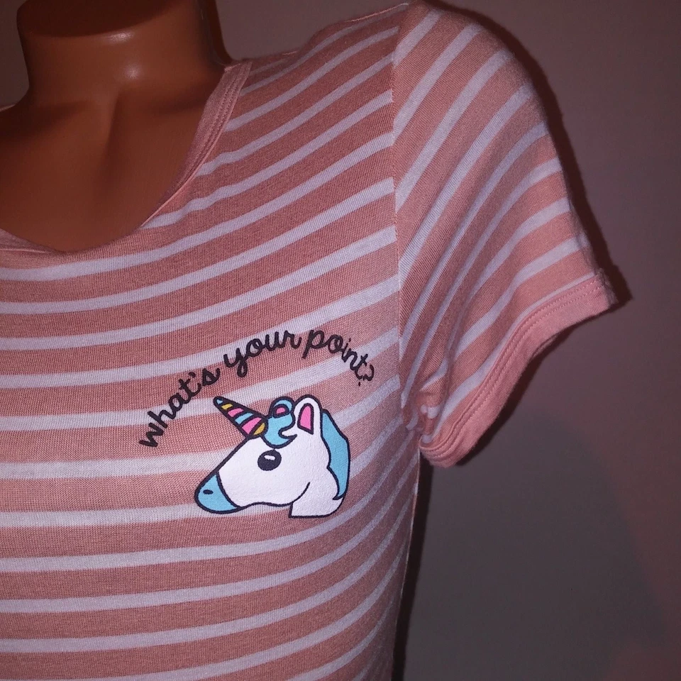 Camiseta Joe Boxer Gráfica Pequeña Naranja Blanca Unicornio Manga Corta Nueva Foto 2 de 4