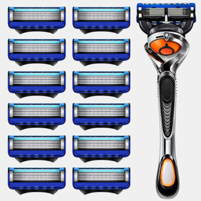 12+1set Gillette Fusion5 ProGlide Rasierklingen für Männer mit Präzisionstrimmer
