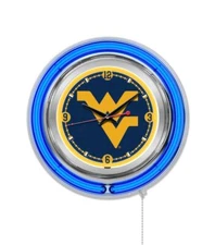 West Virginia University Clock w/ Double Neon Ring