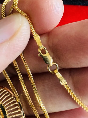 22CT 22K 916 Gold Set Round Shape Earring Pendant Necklace 20” long 13.8g - Picture 7 of 24