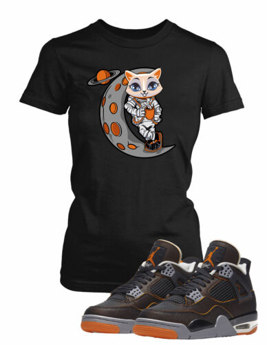 Sneaker Damen T-Shirt passend zu Damen Air Jordan 4 Seestern Schuh sexy Katze - Bild 2 von 2