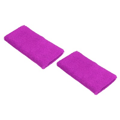 2Pcs 8x15cm Sport Wristbands Terry Absorbent Tennis Sweatband